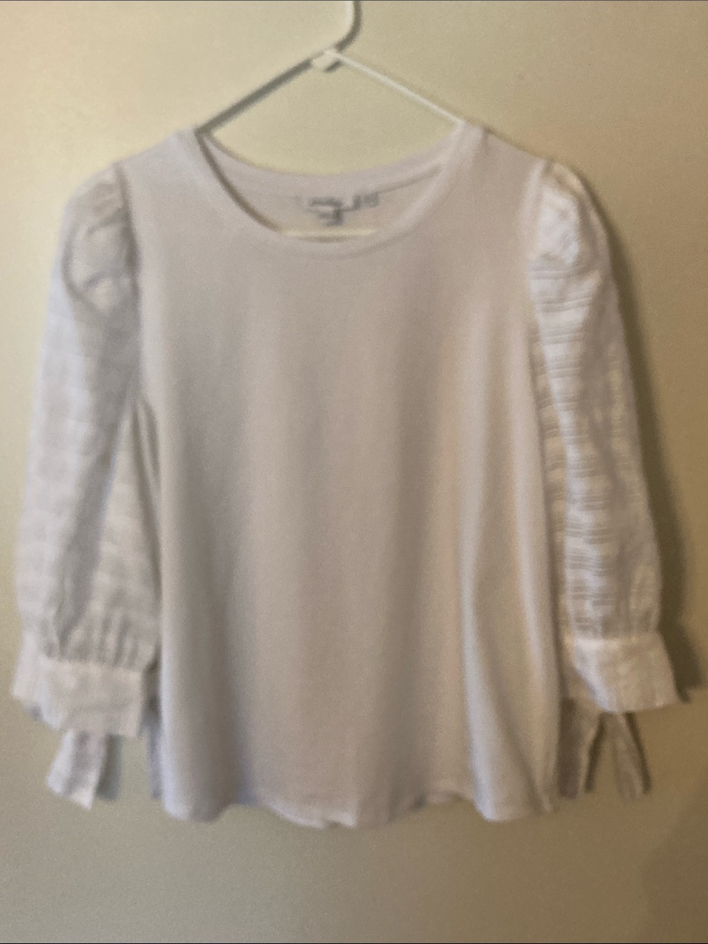 Chico's White Puff-Sleeve Blouse